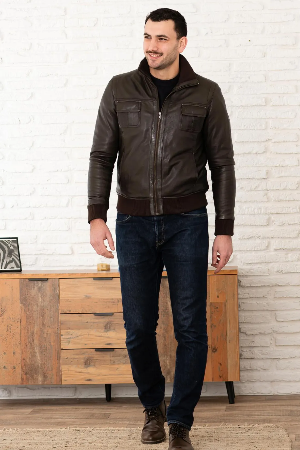 Blouson Homme Serge Pariente Dany Bomber Brown