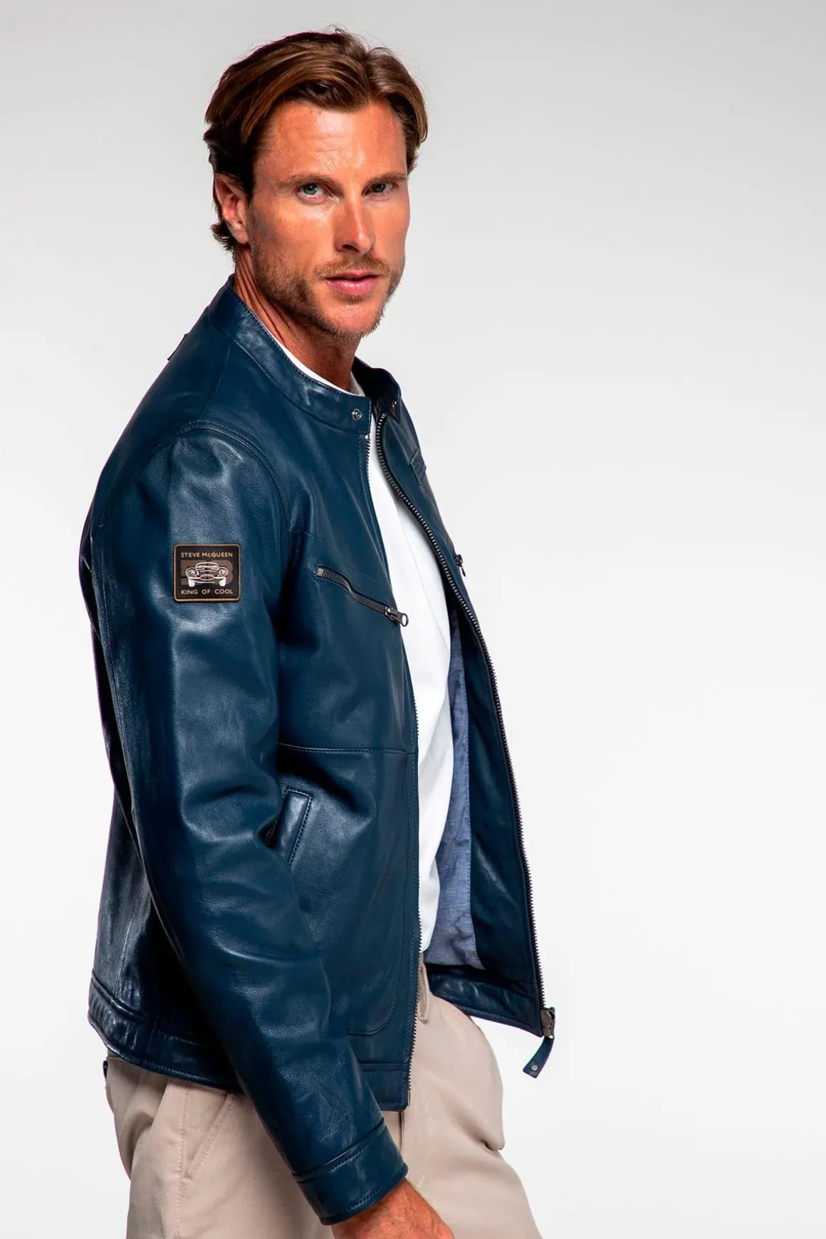 Blouson Homme Steve Mcqueen Cincinnati Royal Blue