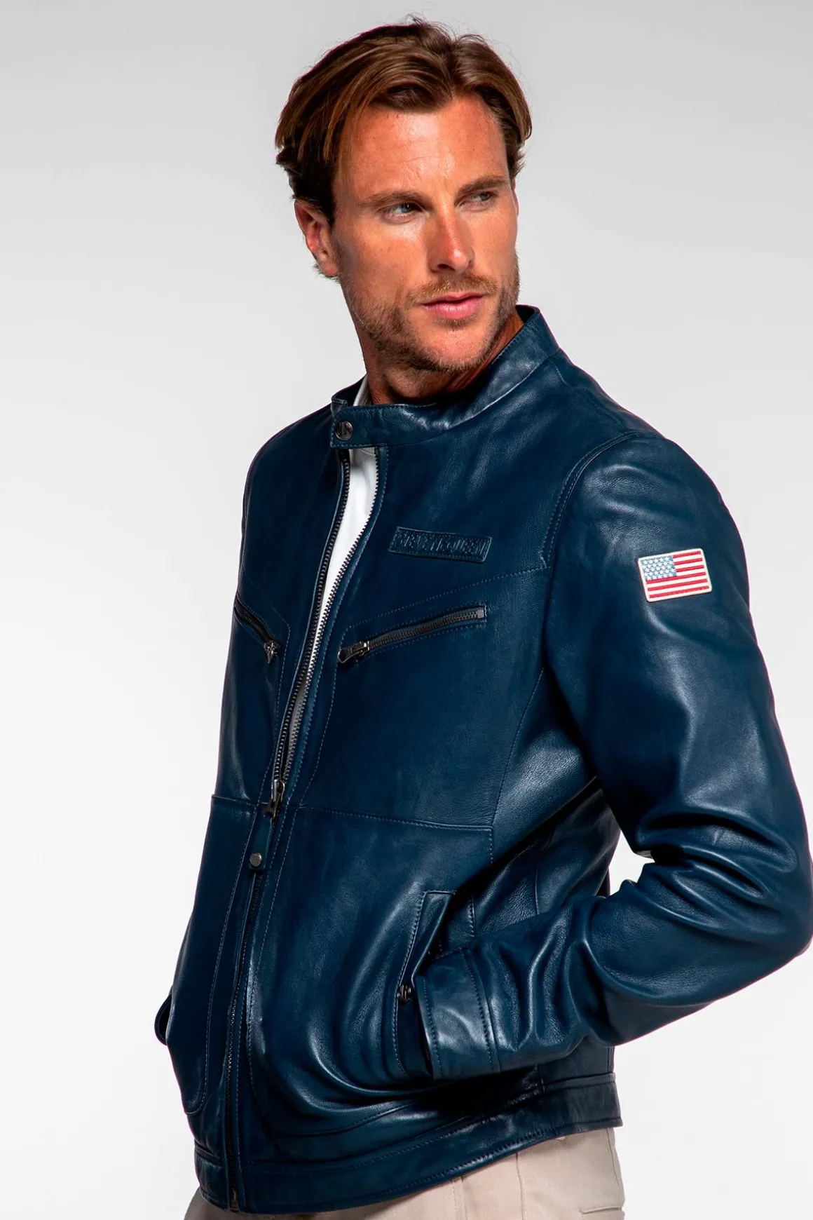 Blouson Homme Steve Mcqueen Cincinnati Royal Blue