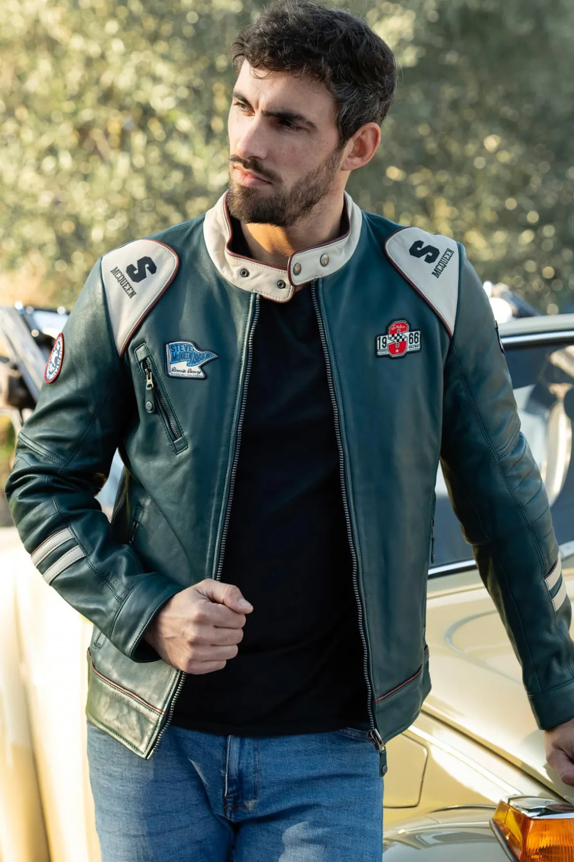 Blouson Homme Steve Mcqueen Clint Petrol