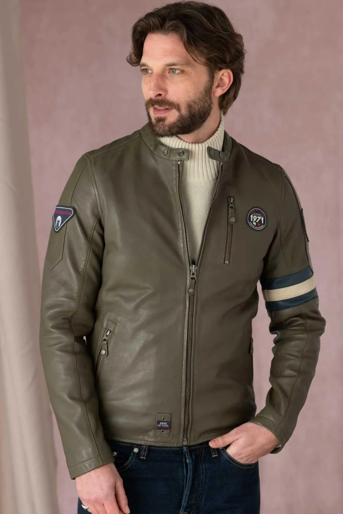 Blouson Homme Steve Mcqueen Gary Sheep Crown Khaki