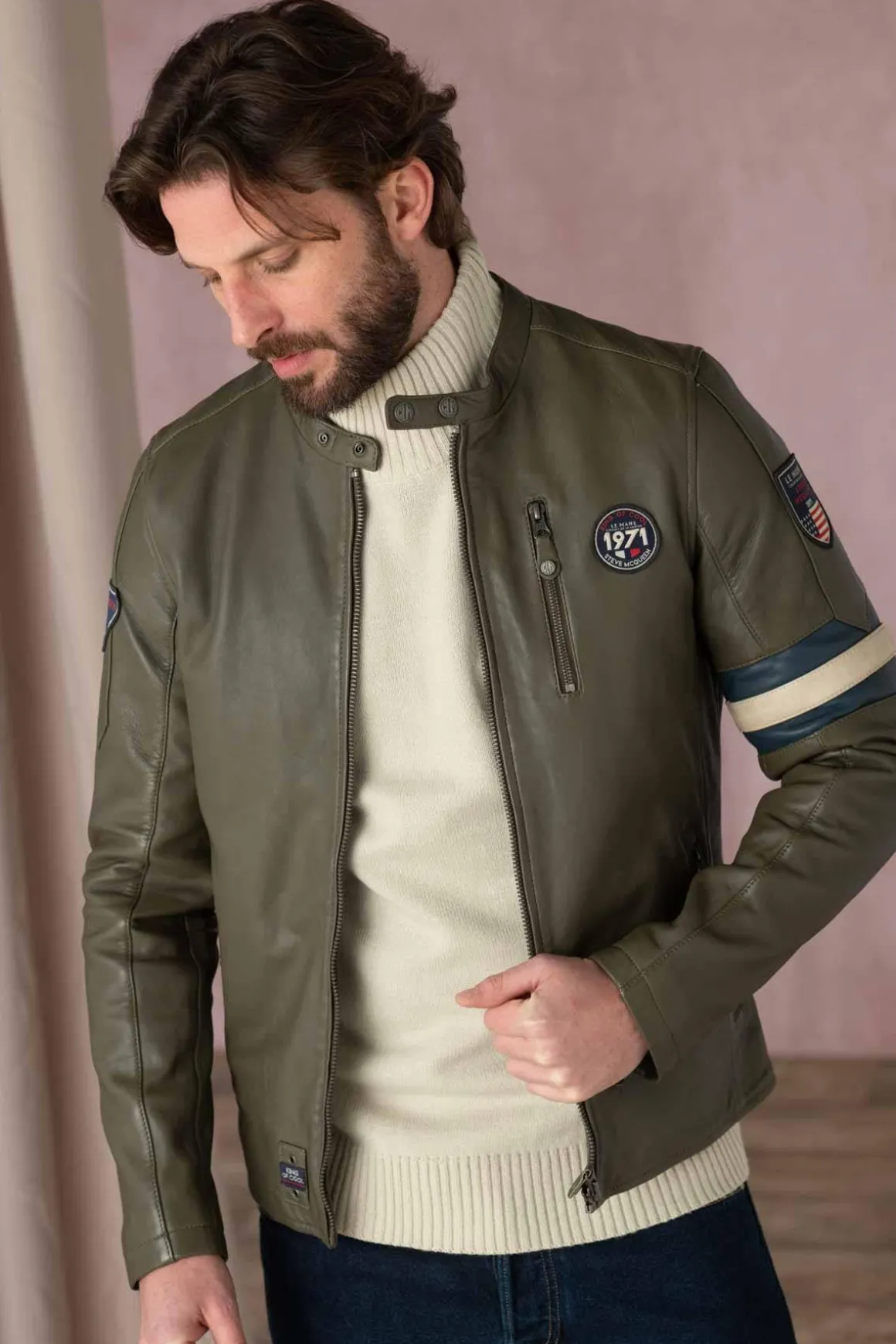 Blouson Homme Steve Mcqueen Gary Sheep Crown Khaki