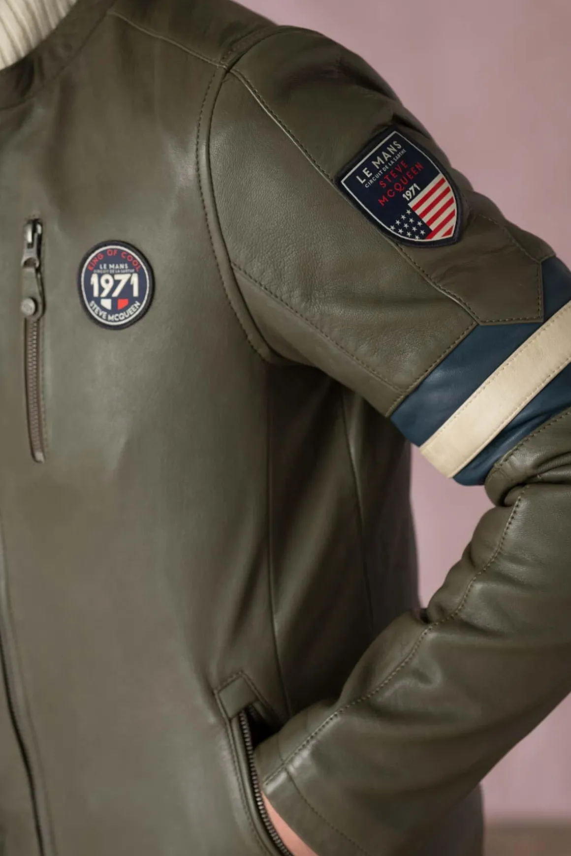 Blouson Homme Steve Mcqueen Gary Sheep Crown Khaki