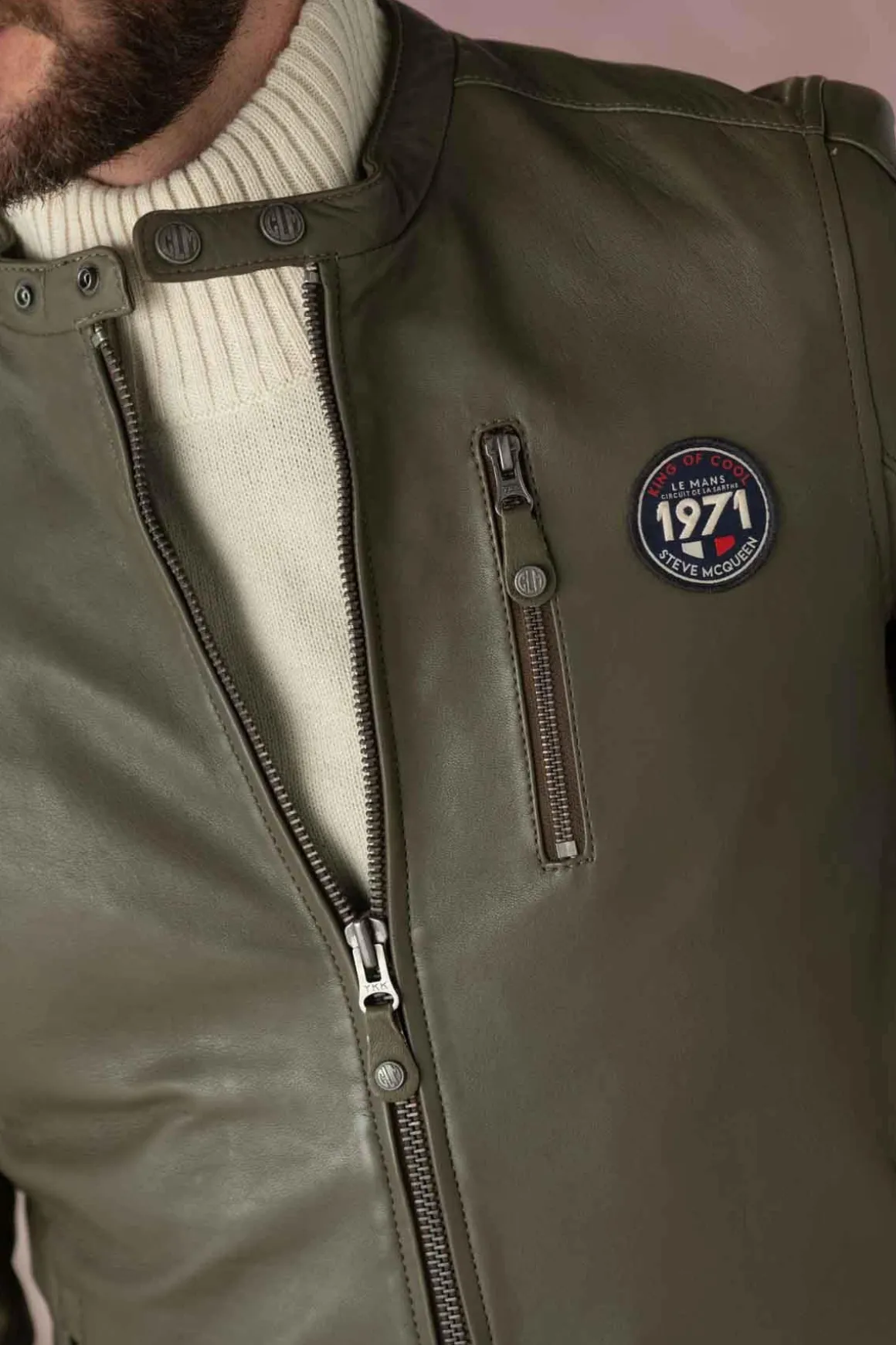 Blouson Homme Steve Mcqueen Gary Sheep Crown Khaki