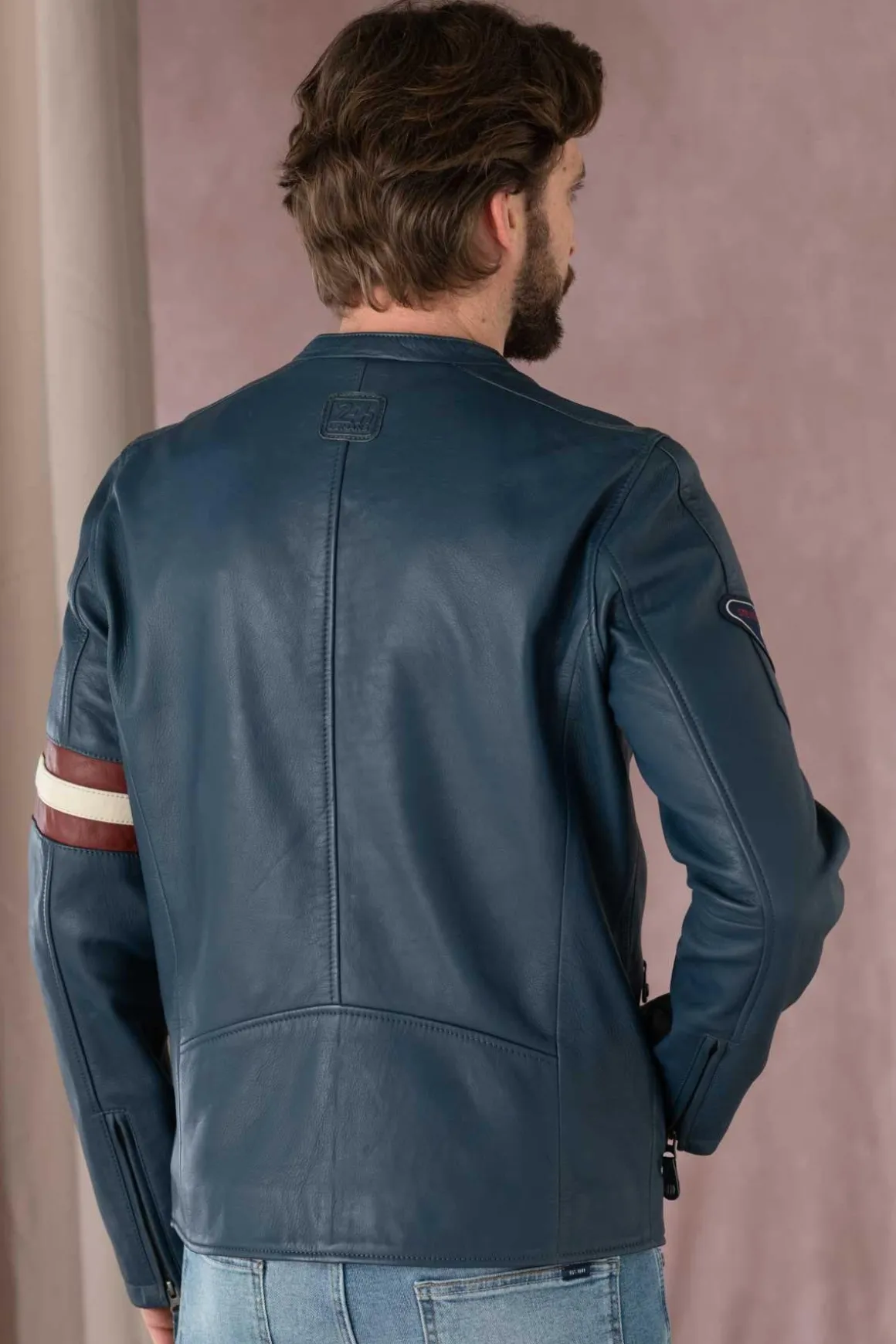 Blouson Homme Steve Mcqueen Gary Sheep Crown Royal Blue
