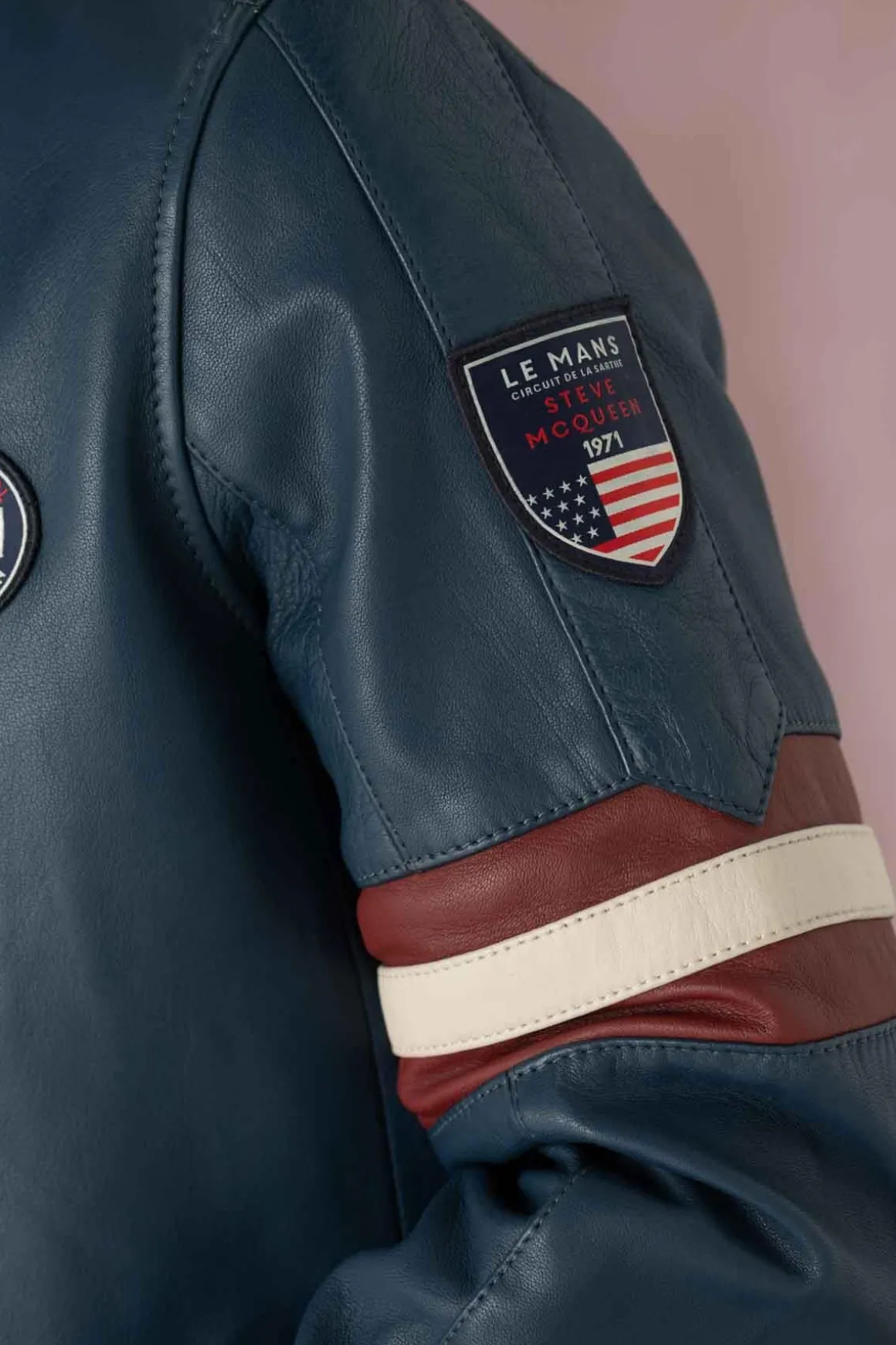 Blouson Homme Steve Mcqueen Gary Sheep Crown Royal Blue