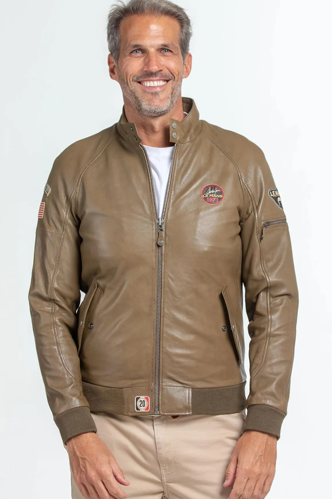 Blouson Homme Steve Mcqueen Harry Sheep Steve Mcqueen Crown Kaki