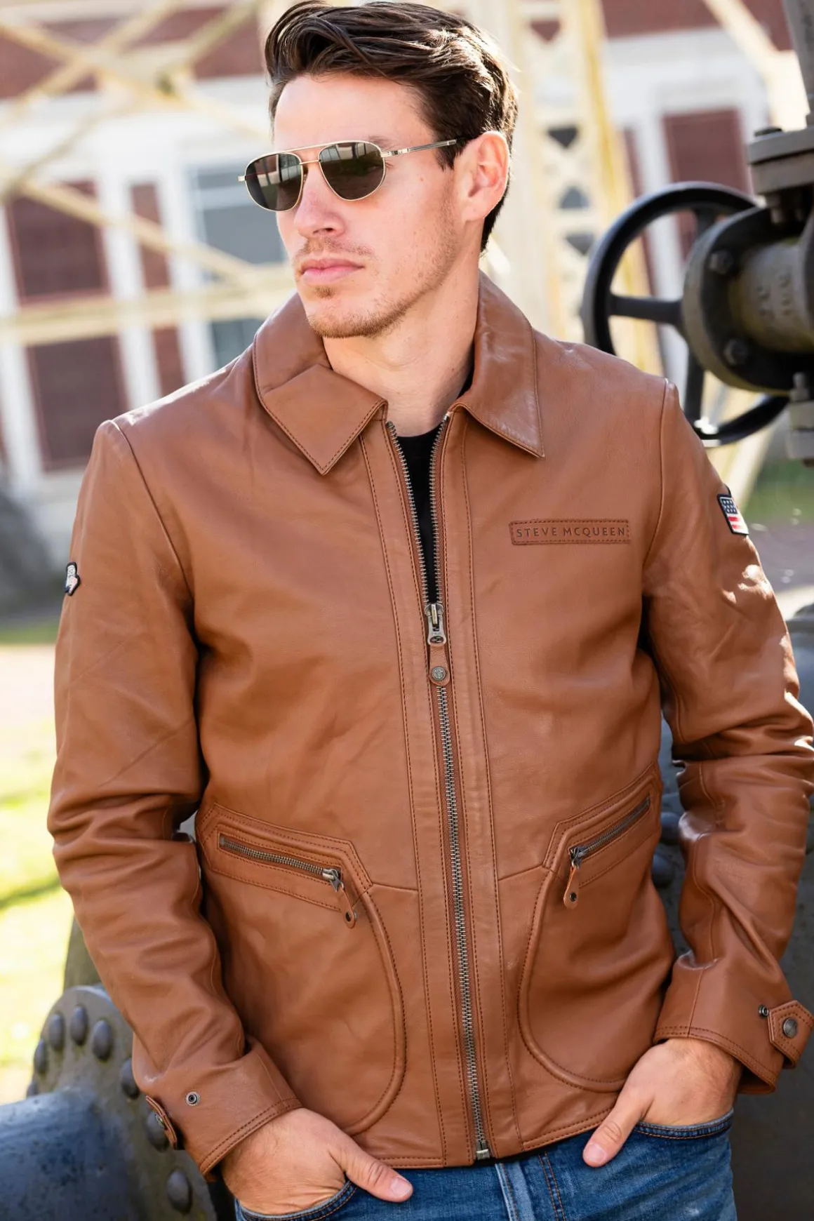 Blouson Homme Steve Mcqueen Joshua Tobacco