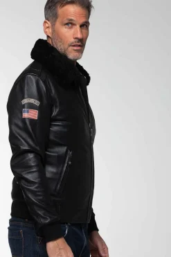 Blouson Homme Steve Mcqueen John Sheep Steve Mcqueen Crown Noir