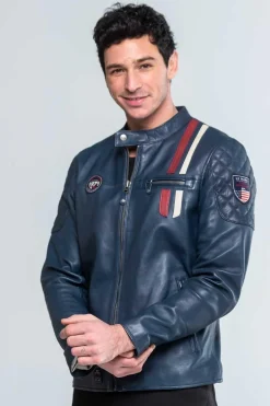 Blouson Homme Steve Mcqueen Lenny3 Royal Blue