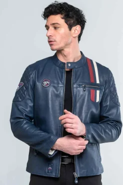 Blouson Homme Steve Mcqueen Lenny3 Royal Blue