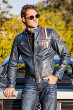 Blouson Homme Steve Mcqueen Lenny3 Royal Blue