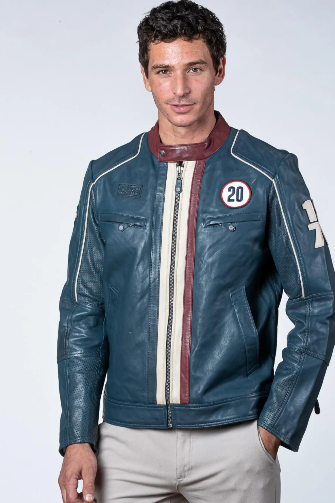 Blouson Homme Steve Mcqueen Liam Royal Blue