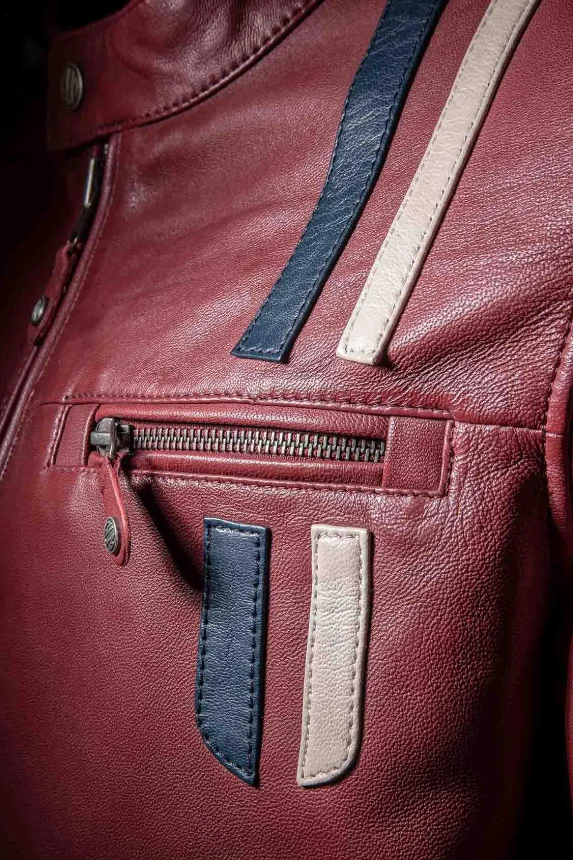 Blouson Homme Steve Mcqueen Lenny3 Dark Red