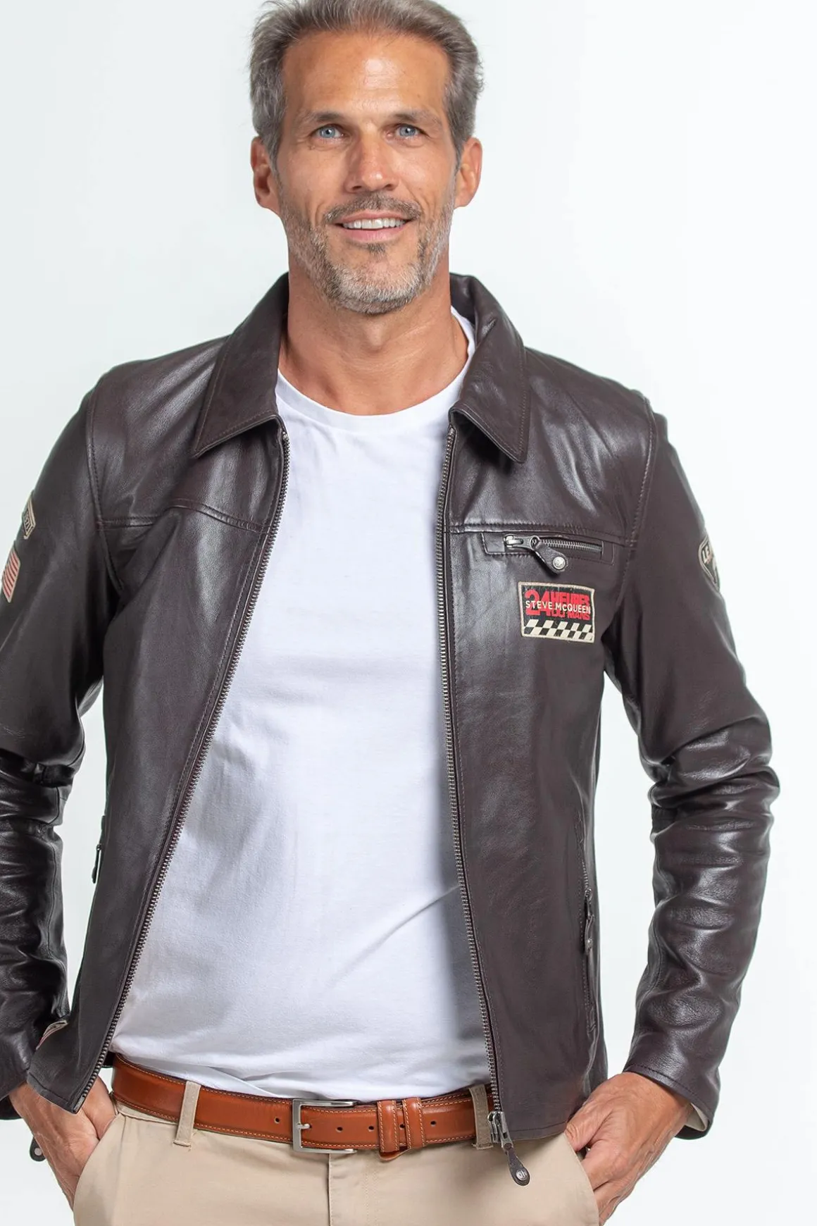 Blouson Homme Steve Mcqueen Lewis Sheep Steve Mcqueen Marron