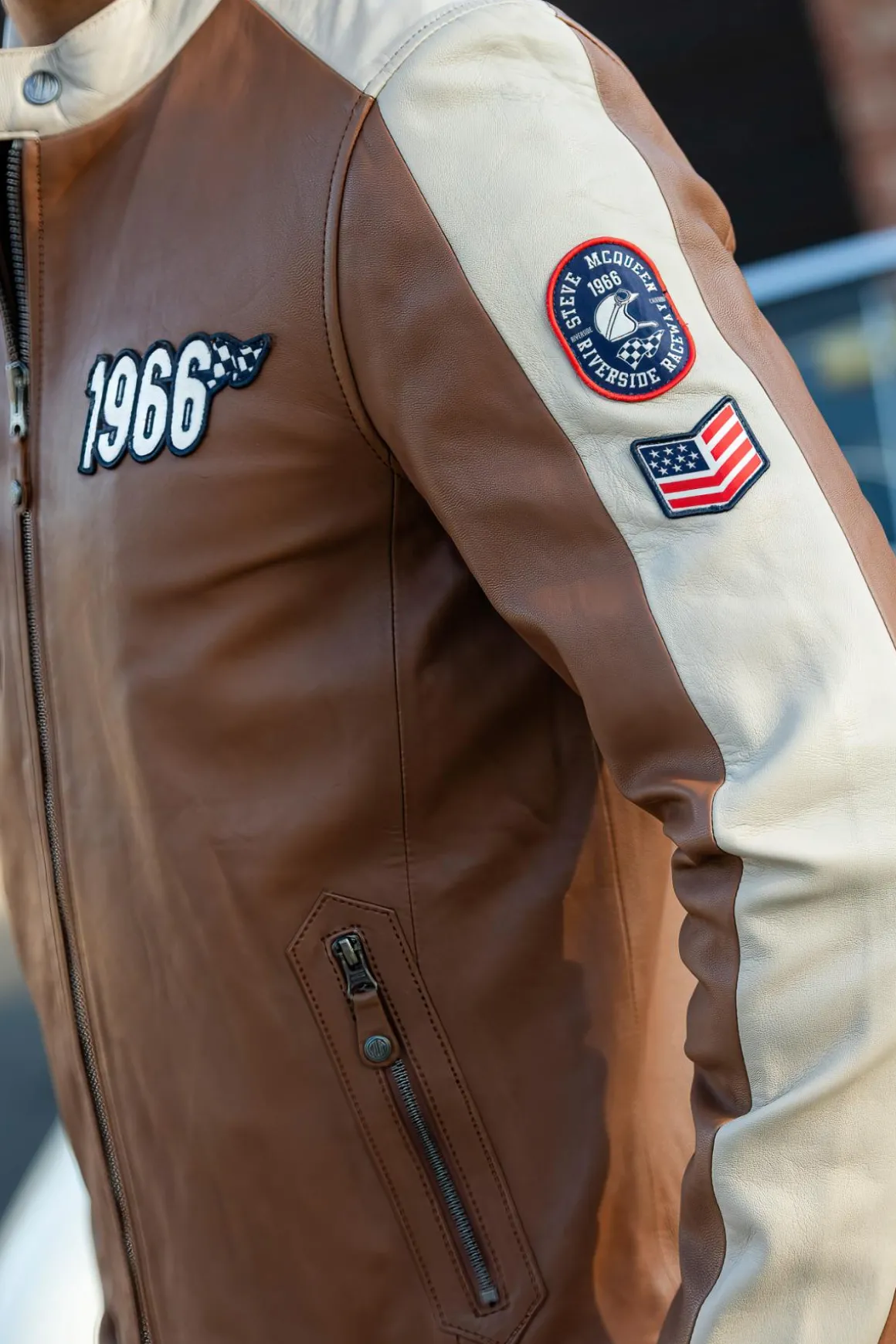 Blouson Homme Steve Mcqueen Roy Tobacco