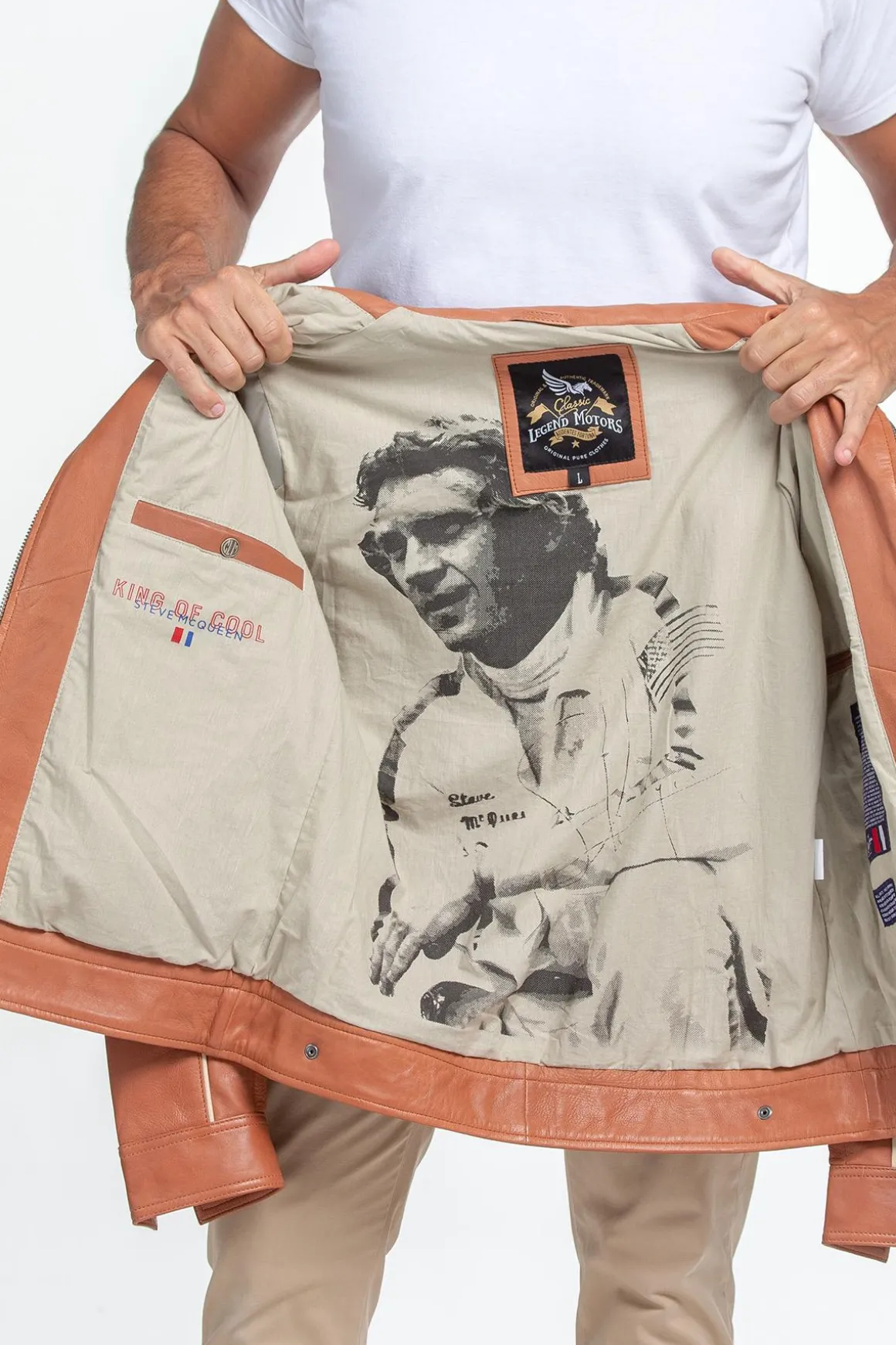 Blouson Homme Steve Mcqueen Stan Sheep Steve Mcqueen Crown Havane Zz40