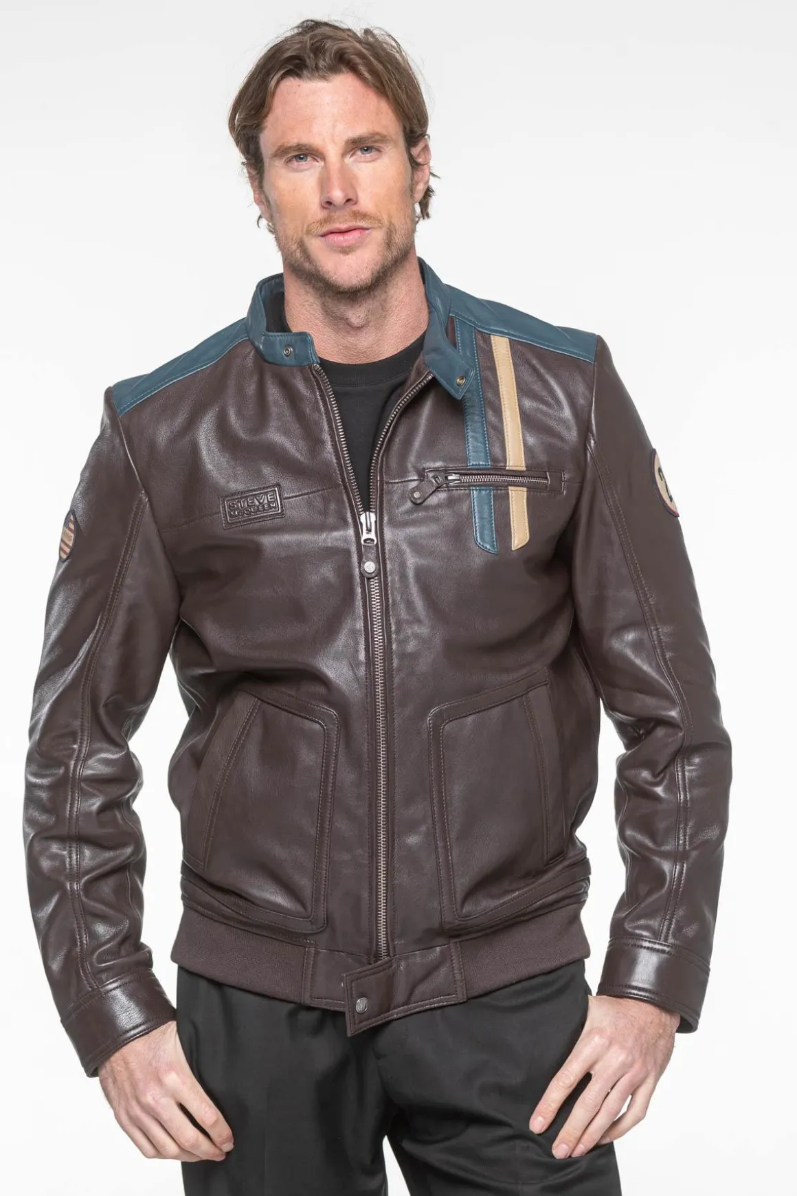 Blouson Homme Steve Mcqueen Titus2 Dark Brown