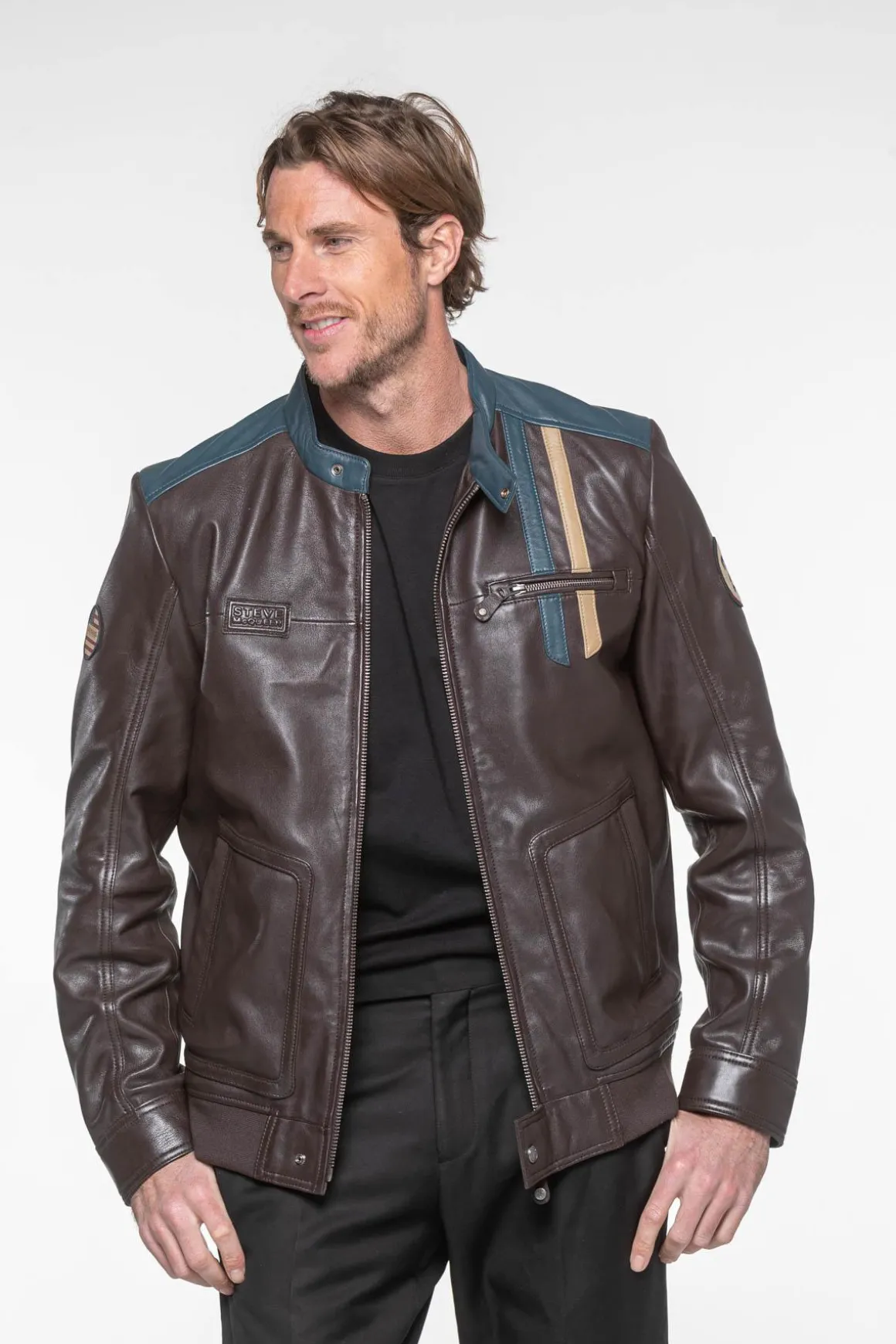 Blouson Homme Steve Mcqueen Titus2 Dark Brown