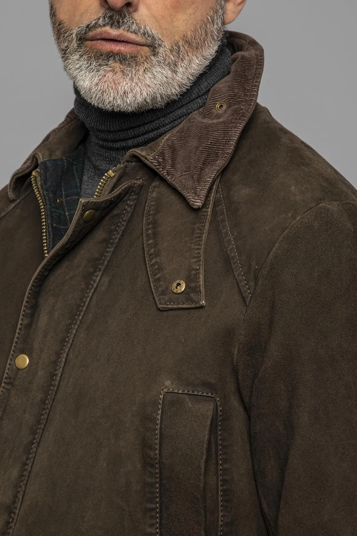 Blouson Homme The Jack Leathers Balmoral Burned Suede 2 Sottobosco