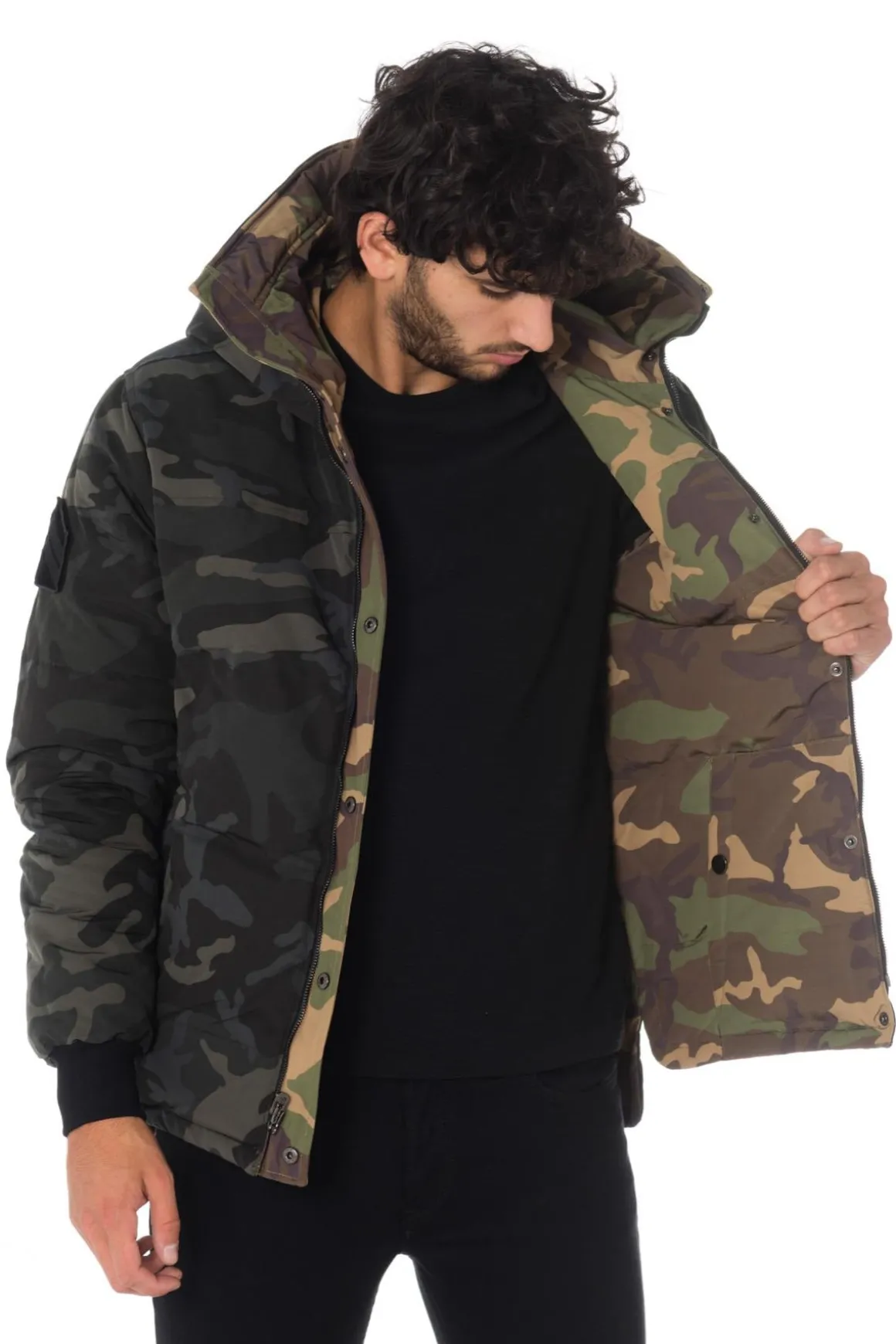 Blouson Homme The New Designers Snapped Black/Kaki