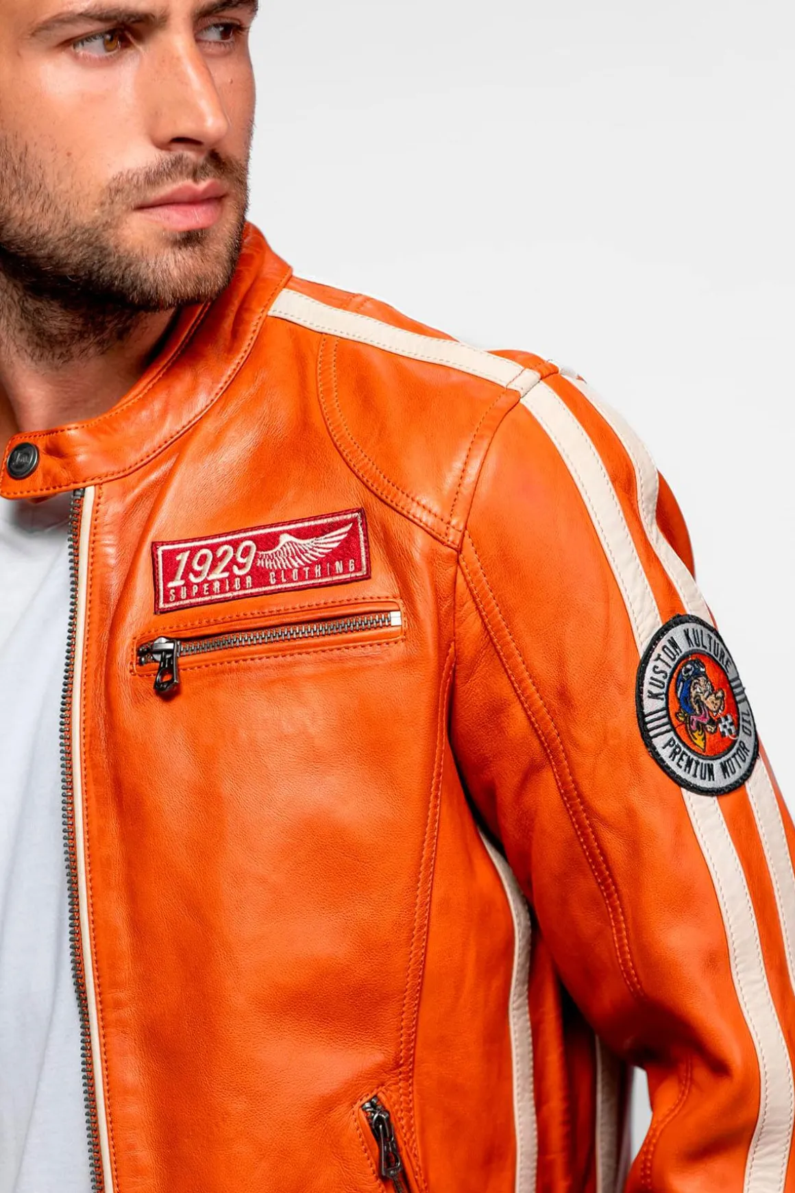 Blouson Homme Von Dutch Road Von Sheep Atlas Veg Burnt Orange