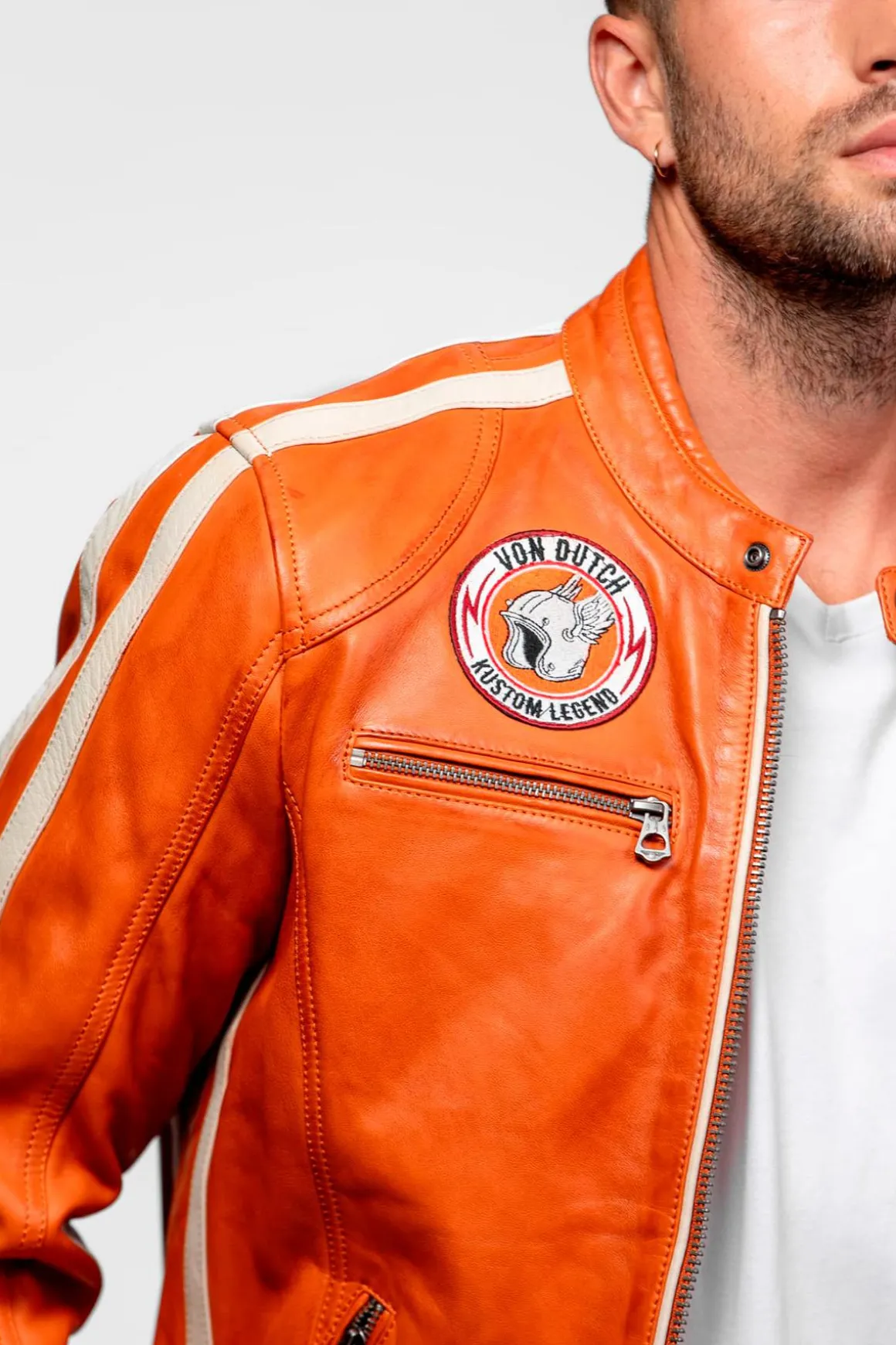 Blouson Homme Von Dutch Road Von Sheep Atlas Veg Burnt Orange