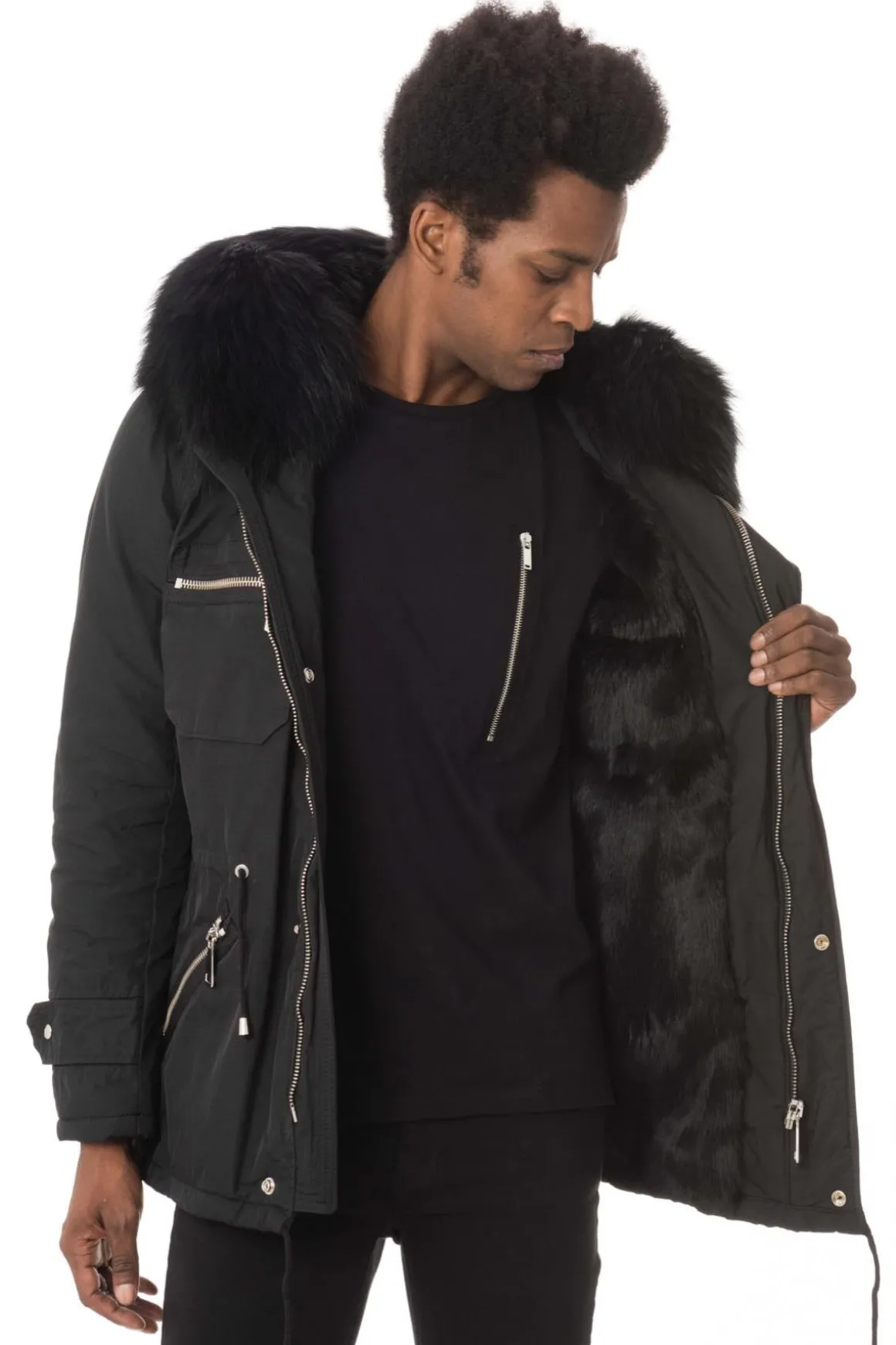 Blouson Homme Wild Arctic By Flo & Clo Joker Tex + Fur Piuminonero