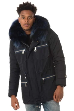 Blouson Homme Wild Arctic By Flo & Clo Robin Bob Tex + Fur Blu