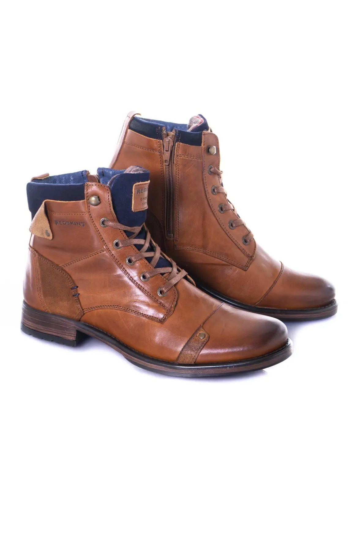 Boots / Bottes Homme Redskins Yani Cognac Marine