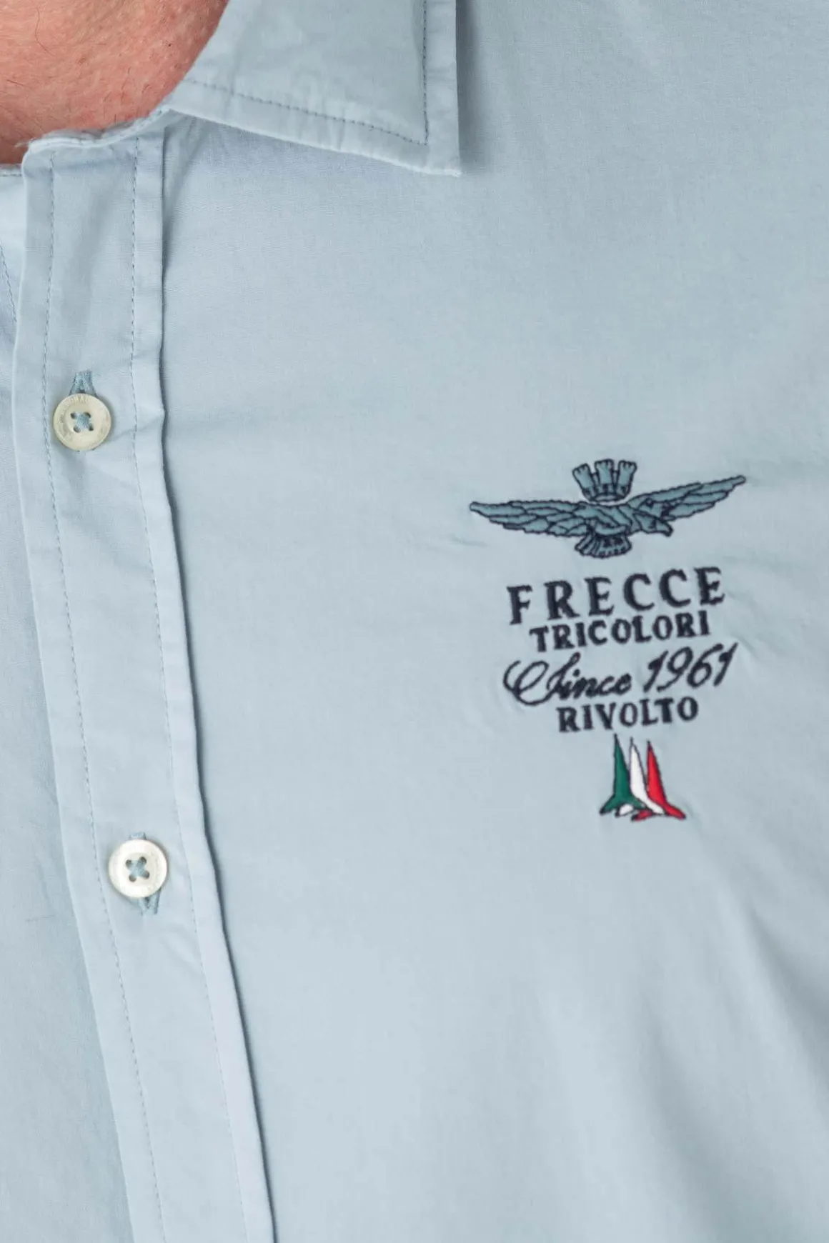 Chemise Homme Aeronautica Militare Ca1248Ct3288 21286 Glacier Blue