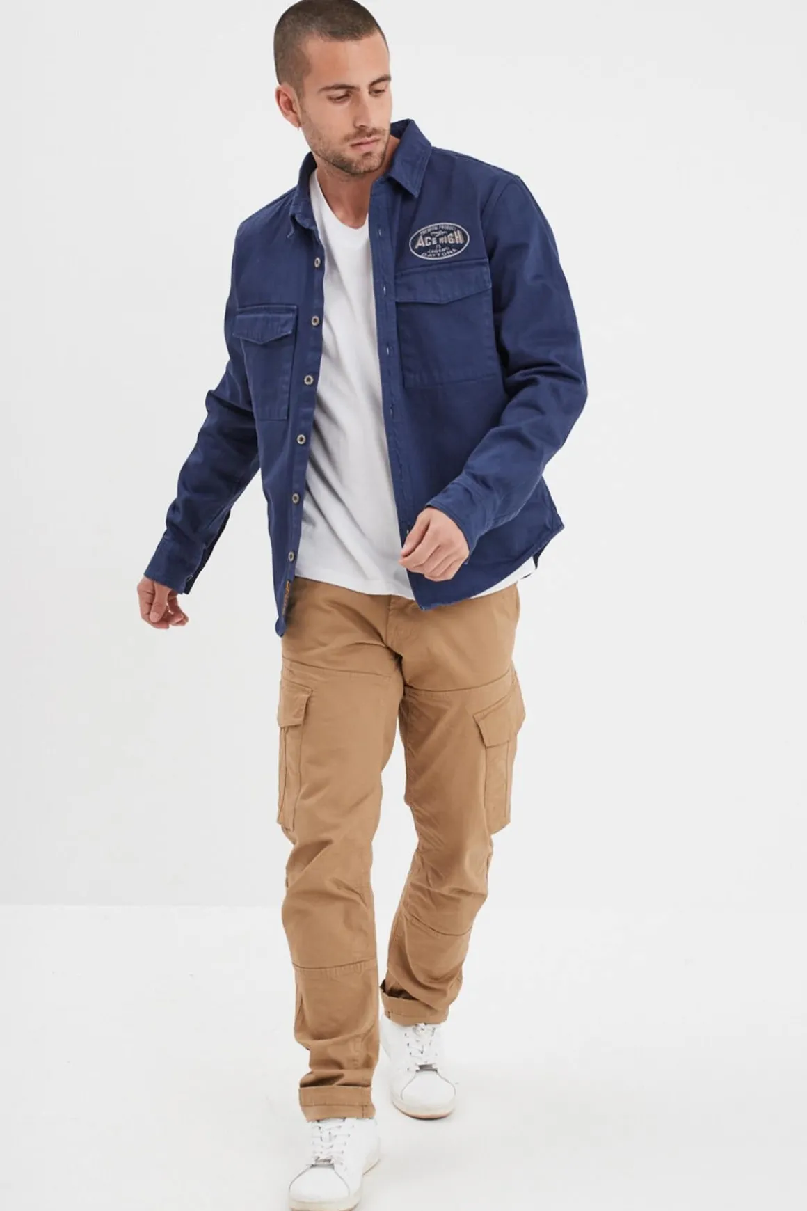 Chemise Homme Daytona Spandon Bull Denim Bleu De Chine