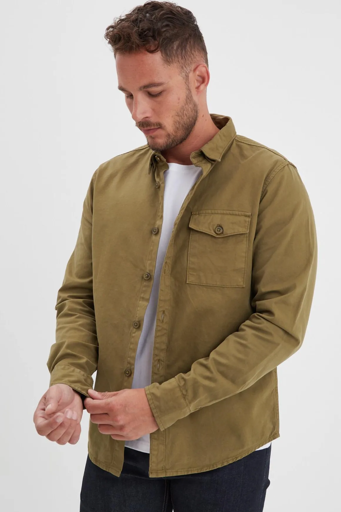Chemise Homme Daytona Vassar Prescott Twill Sage Stone