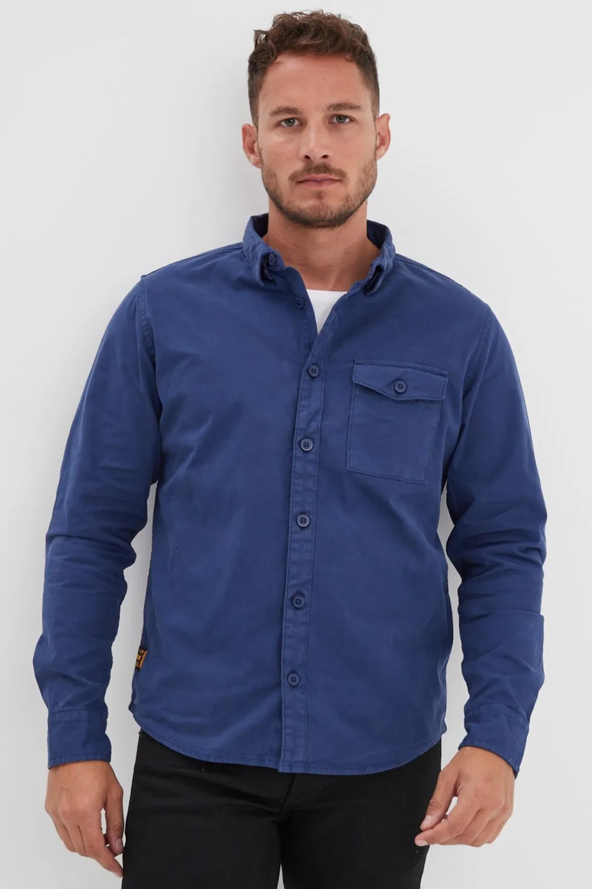 Chemise Homme Daytona Vassar Prescott Twill Bleu De Chine