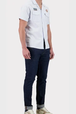 Chemise Homme Gulf Chemise Shm04-125 Bleu