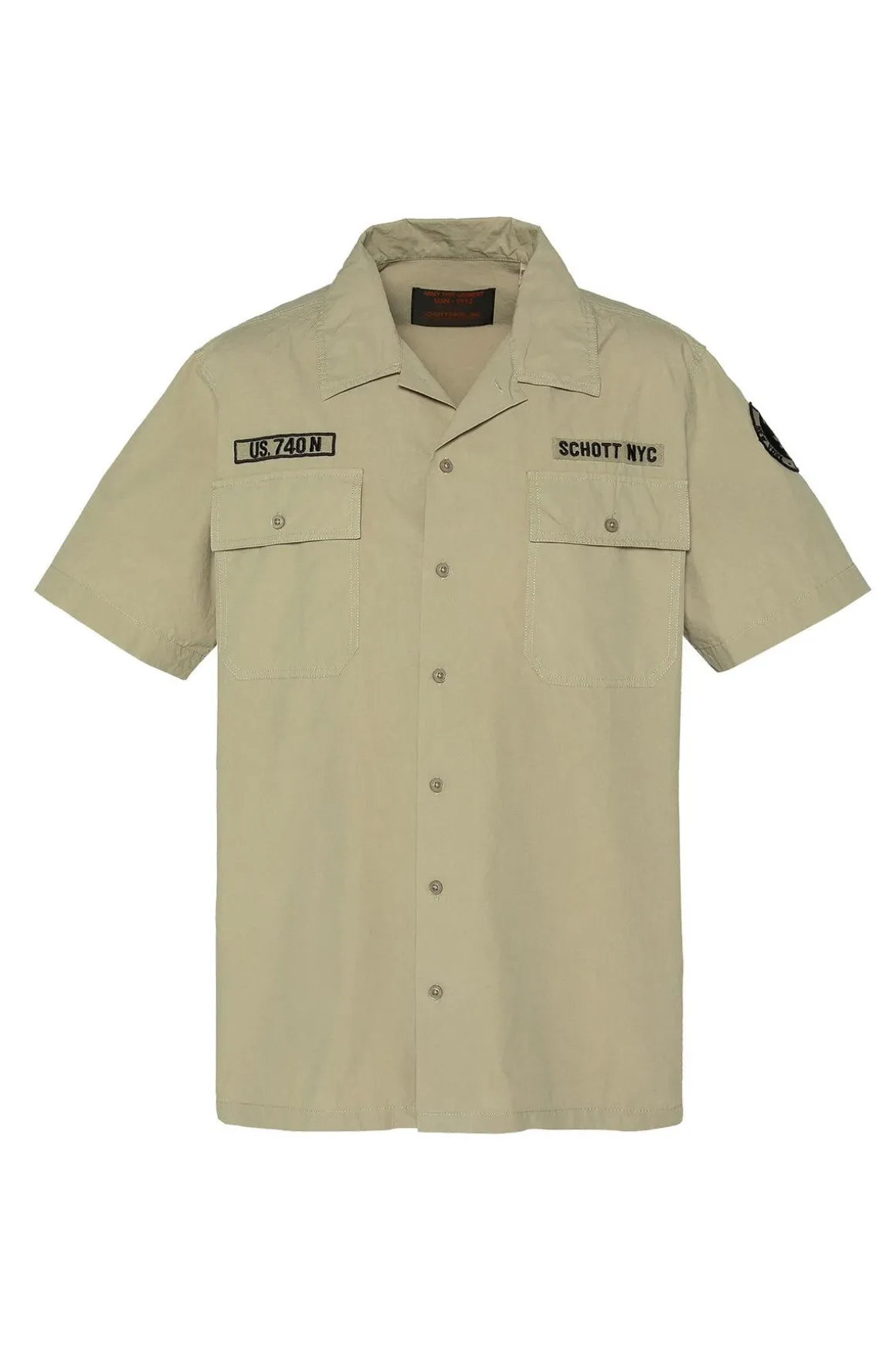 Chemise Homme Schott Shbactonmc Sage Kaki