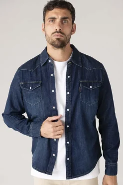 Chemise Homme Schott Shtulsa Blue