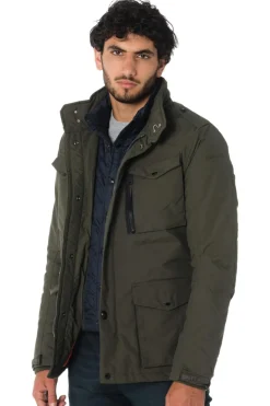 Manteau Homme Schott Field Kaki