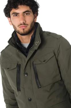 Manteau Homme Schott Field Kaki