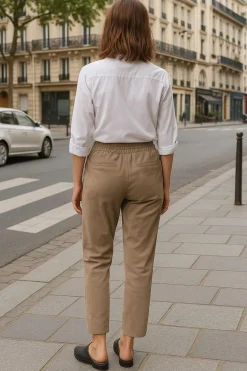Pantalon Femme Oakwood Gift Goat Suede Marron Clair 503