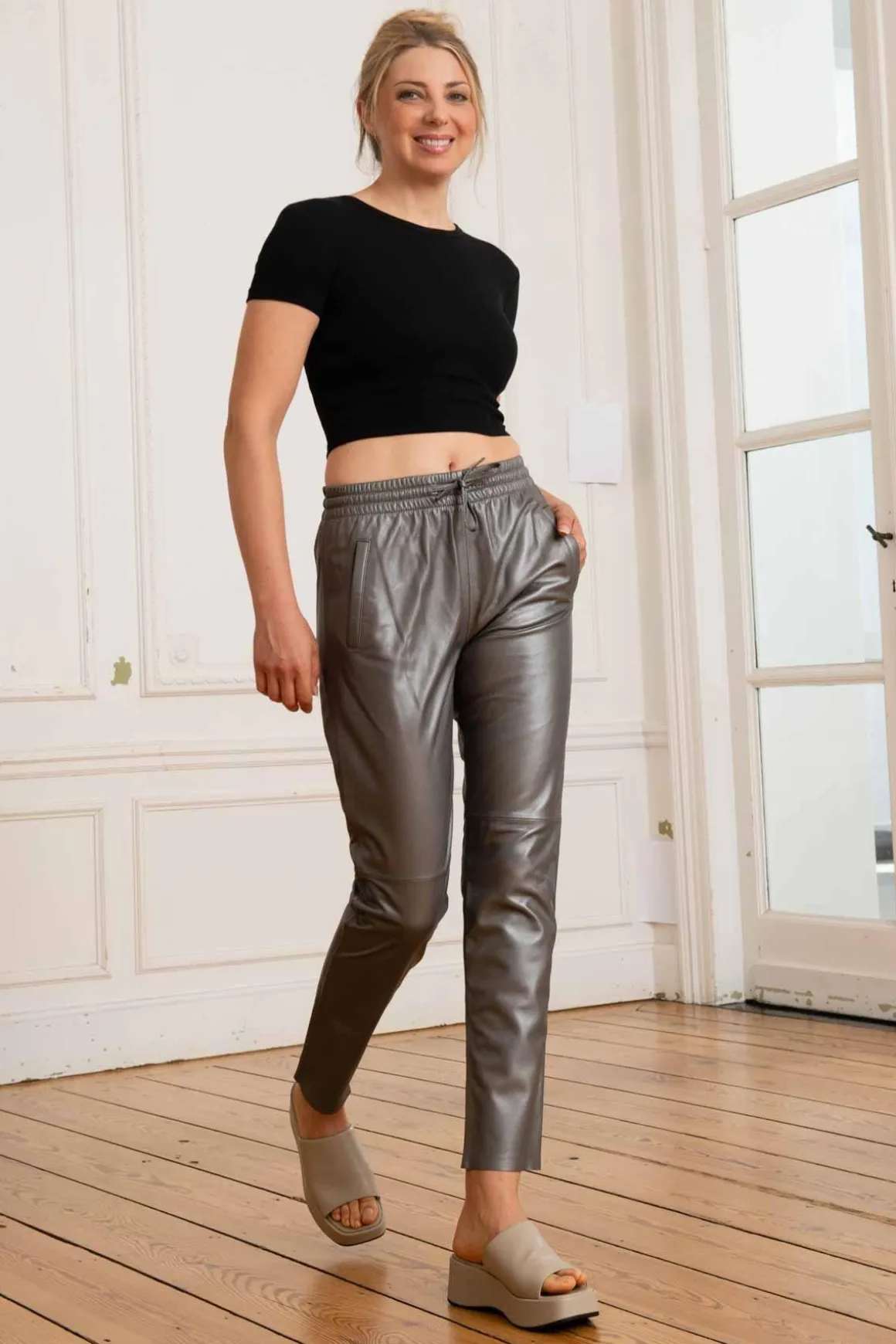 Pantalon Femme Oakwood Gift Metal Anthracite 530