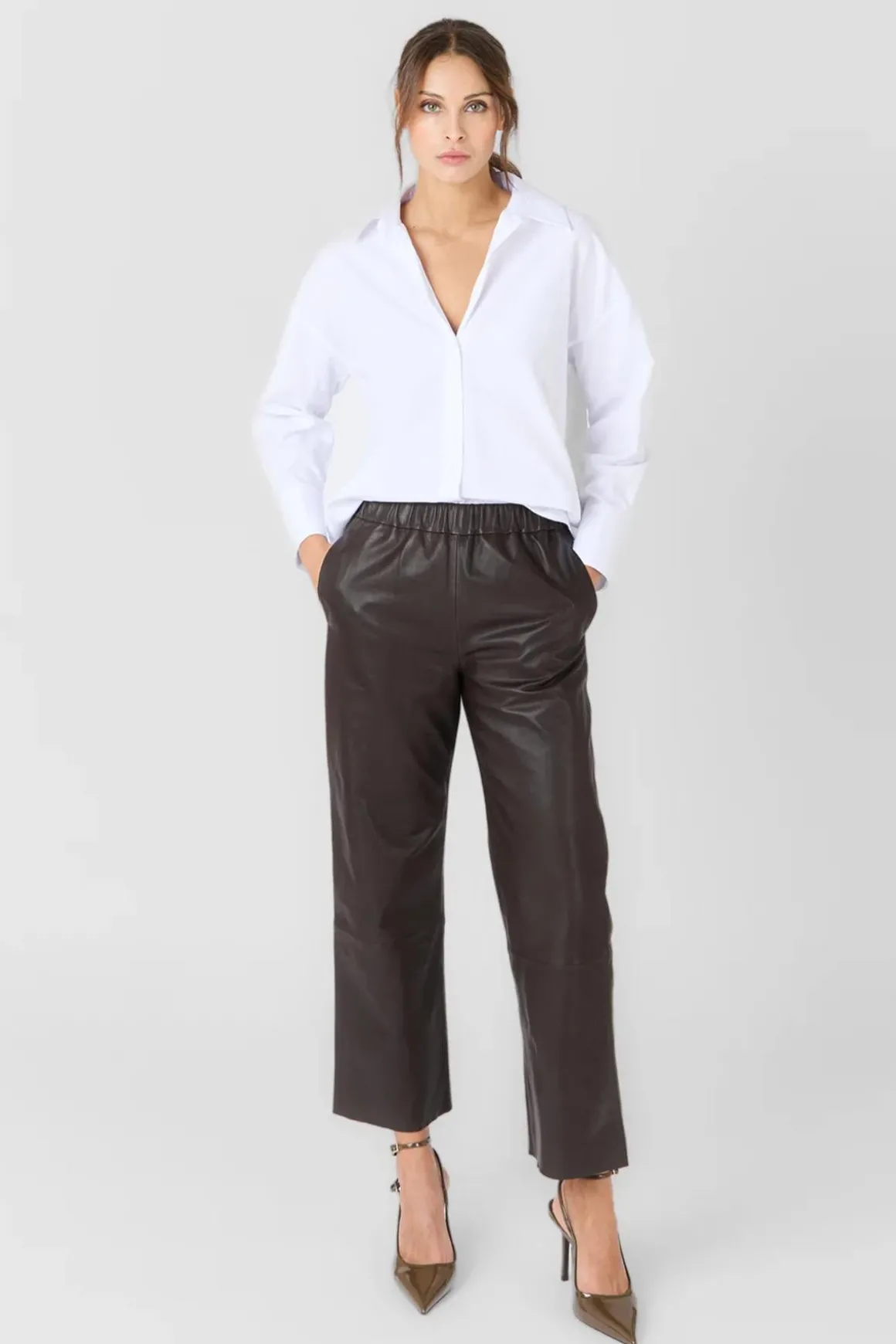 Pantalon Femme Serge Pariente Sarah Pant Brown