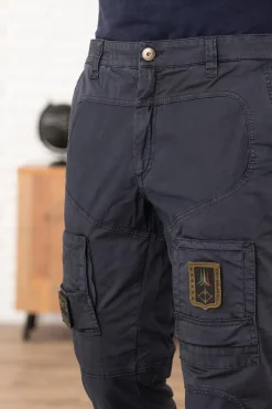 Pantalon Homme Aeronautica Militare Pa1387Ct1493 08184 Blu Navy