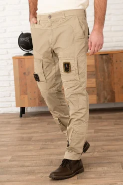 Pantalon Homme Aeronautica Militare Pa1387Ct1493 57590 Dune Beige Washed
