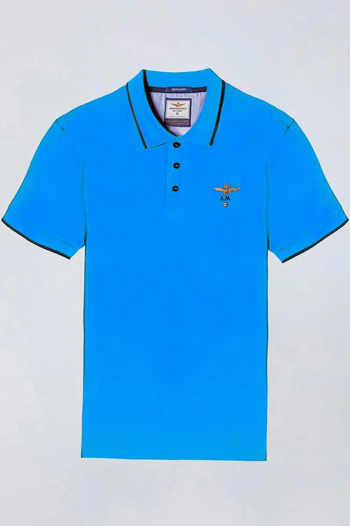 Polo Homme Aeronautica Militare Po1308P82 21307 Medium Blue