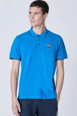 Polo Homme Aeronautica Militare Po1308P82 21307 Medium Blue
