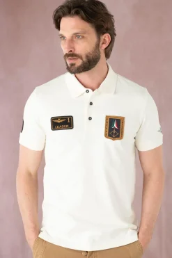 Polo Homme Aeronautica Militare Po1762P192 73092 Milk White