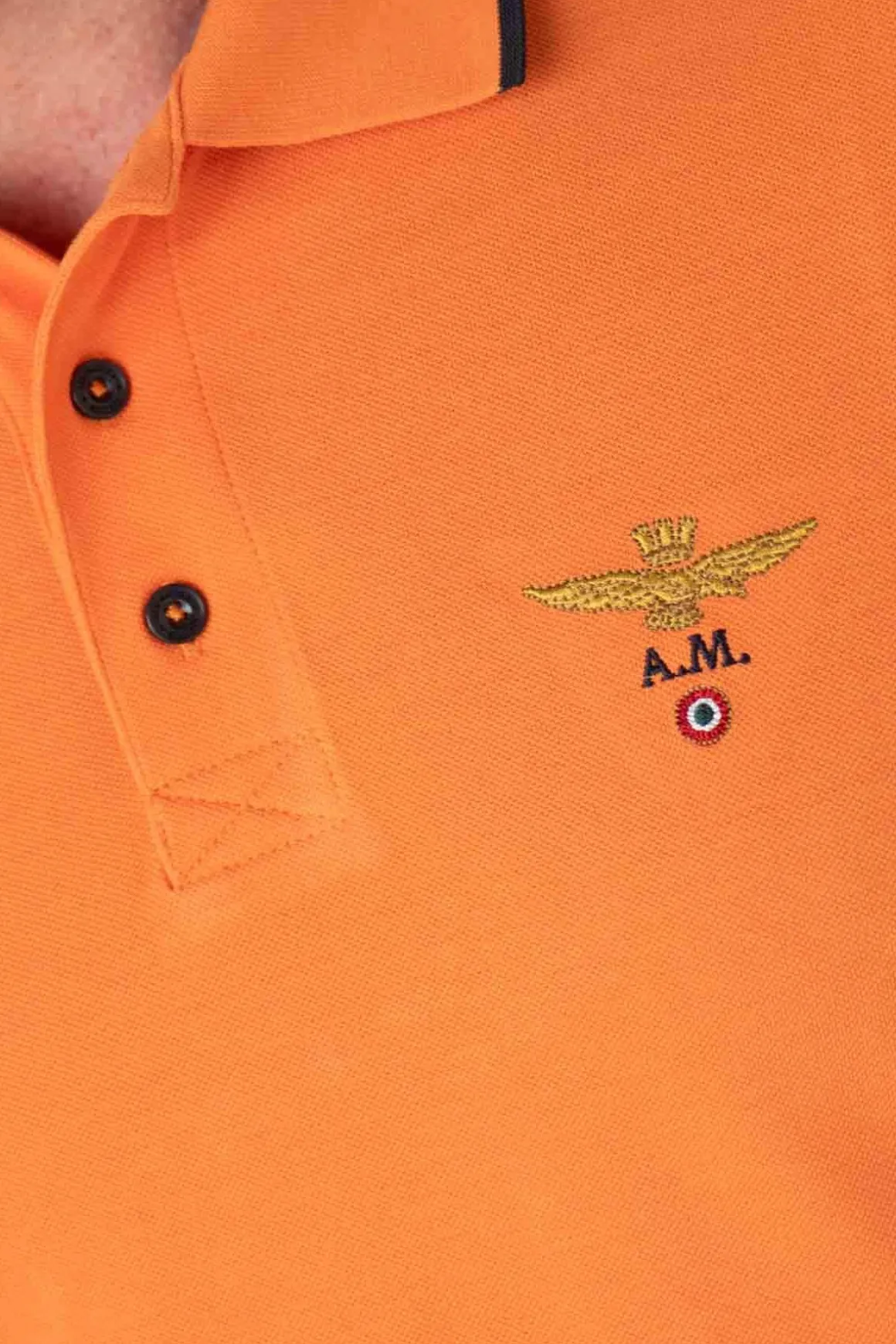Polo Homme Aeronautica Militare Po1308P82 57543 Carrot Orange