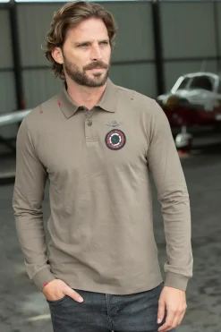 Polo Homme Aeronautica Militare Po1810J564 57568 Light Mud