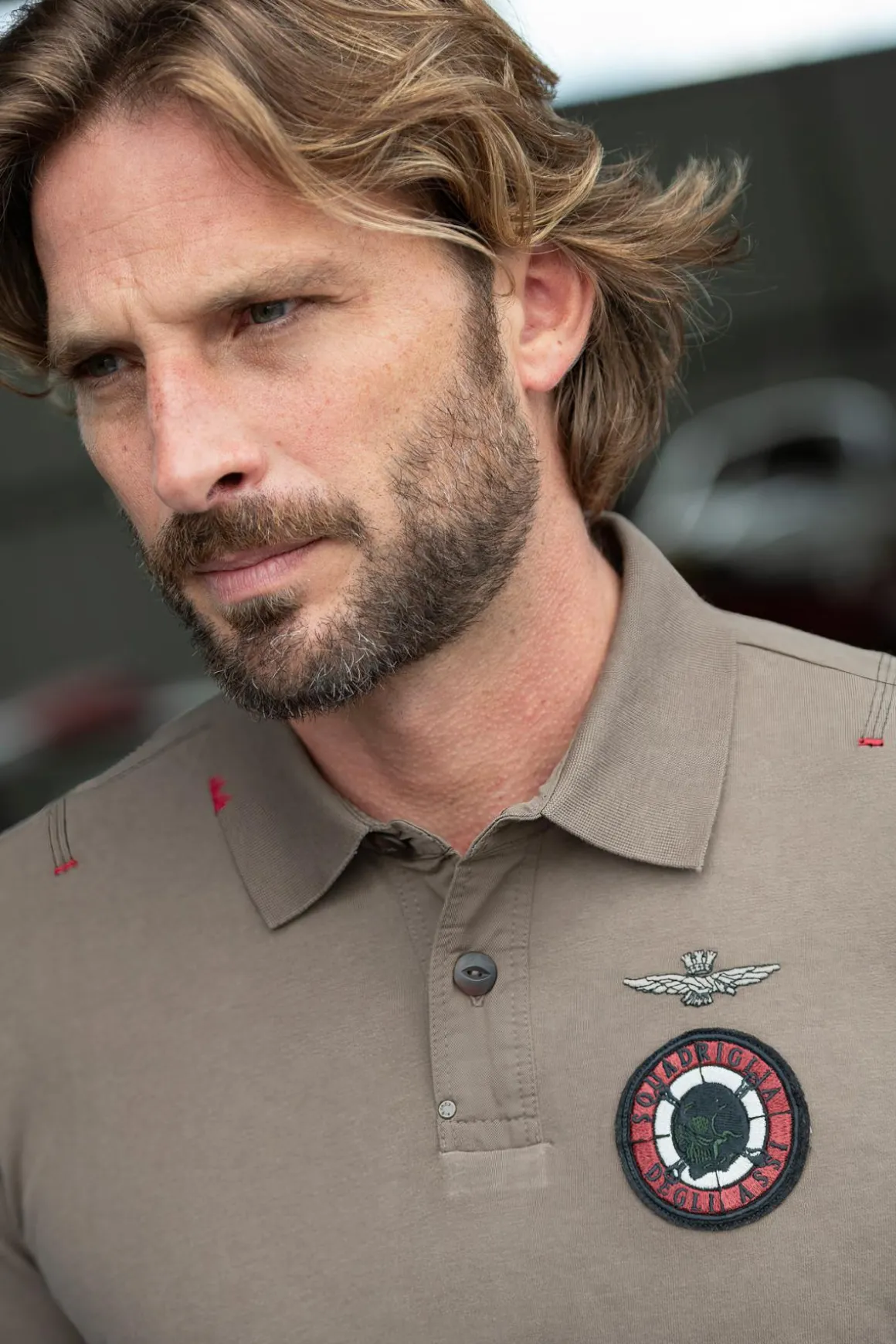 Polo Homme Aeronautica Militare Po1810J564 57568 Light Mud